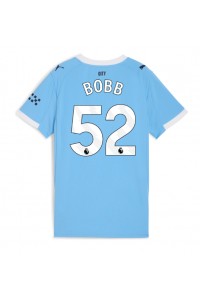 Manchester City Oscar Bobb #52 Voetbaltruitje Thuis tenue Dames 2025-26 Korte Mouw